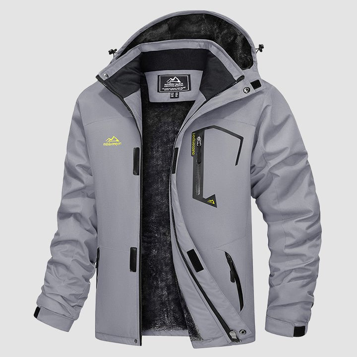 Men's Water-Repellent Winter Ski Jacket with Fleece Lining - Insulated, Breathable, and Stylish Outerwear for Cold Weather Adventures