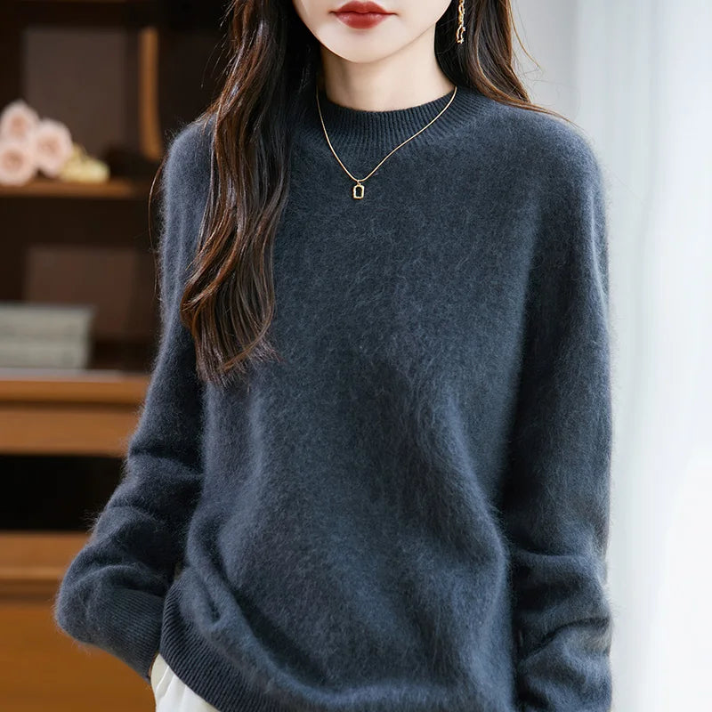 Cashmere Wool High Neck Sweater