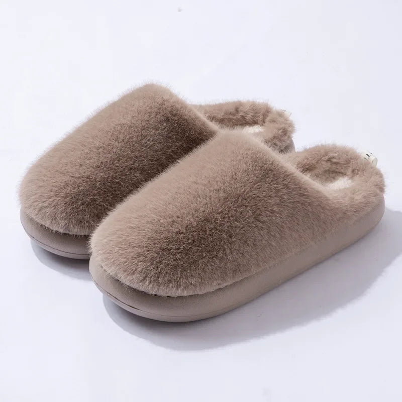 Cozy Women's Closed Toe Plush Indoor Slippers with Soft Warm Lining - Perfect for Comfort and Relaxation