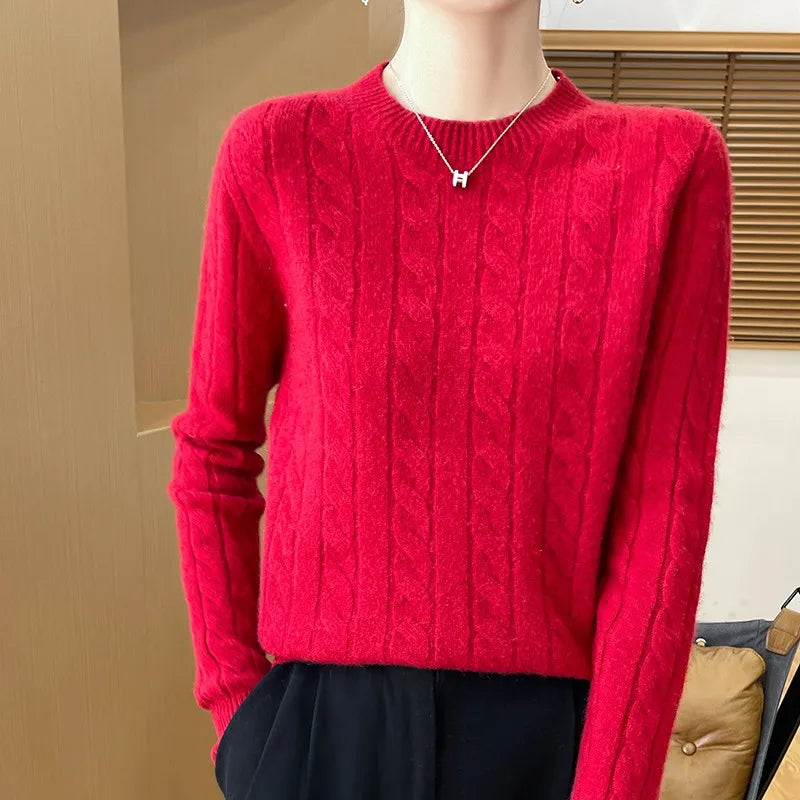 Wool Semi Turtleneck Sweater