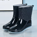 Women's Mid-Calf Waterproof Rain Boots - Lightweight, Non-Slip Sole for Ultimate Comfort & Style