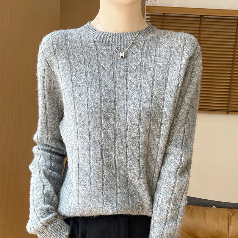 Wool Semi Turtleneck Sweater