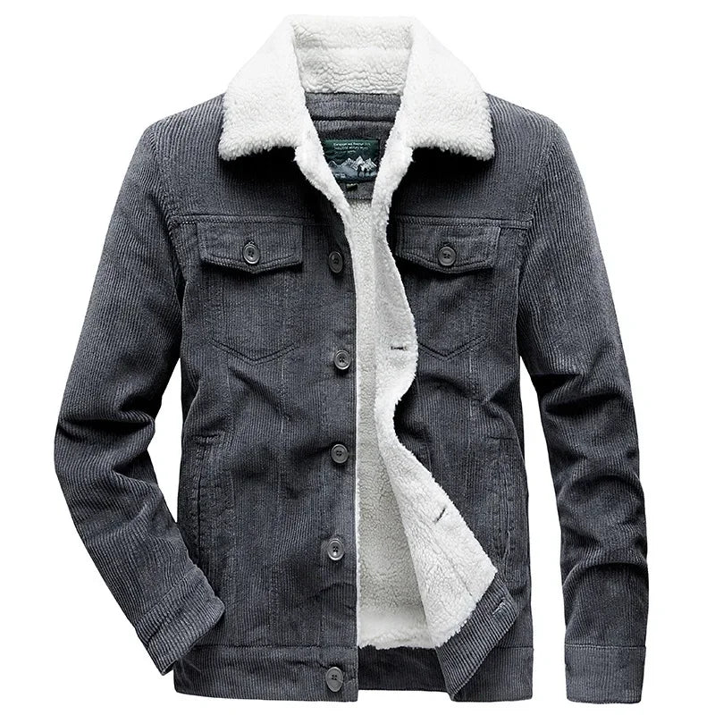 Fashion Solid Color Cotton Jacket clothes Men's Winter Zipper Jacket Plus Velvet