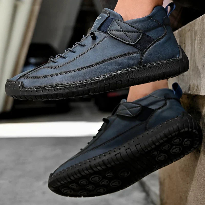 Men's Casual Walking Sneakers with Moc Stitching, Durable Grip Outsole for Comfort & Support