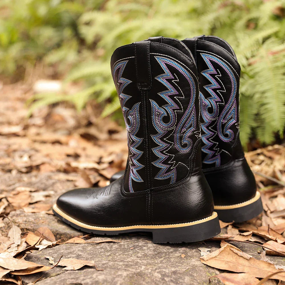 Denton Embroidered Western Cowboy Boots