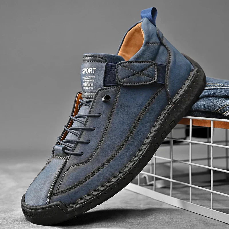 Men's Casual Walking Sneakers with Moc Stitching, Durable Grip Outsole for Comfort & Support