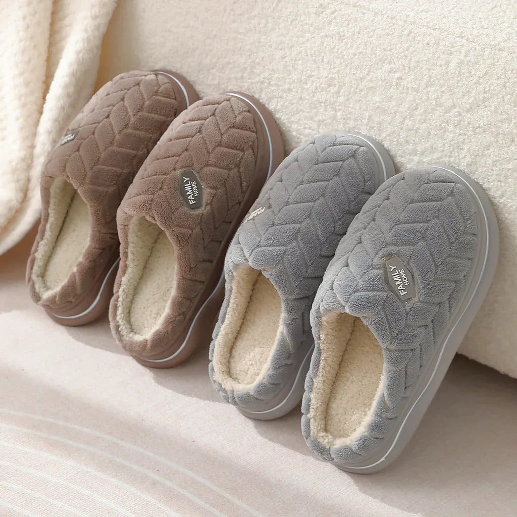 Cozy Women's Quilted Indoor Slippers - Thick Sole & Plush Lining for Ultimate Comfort