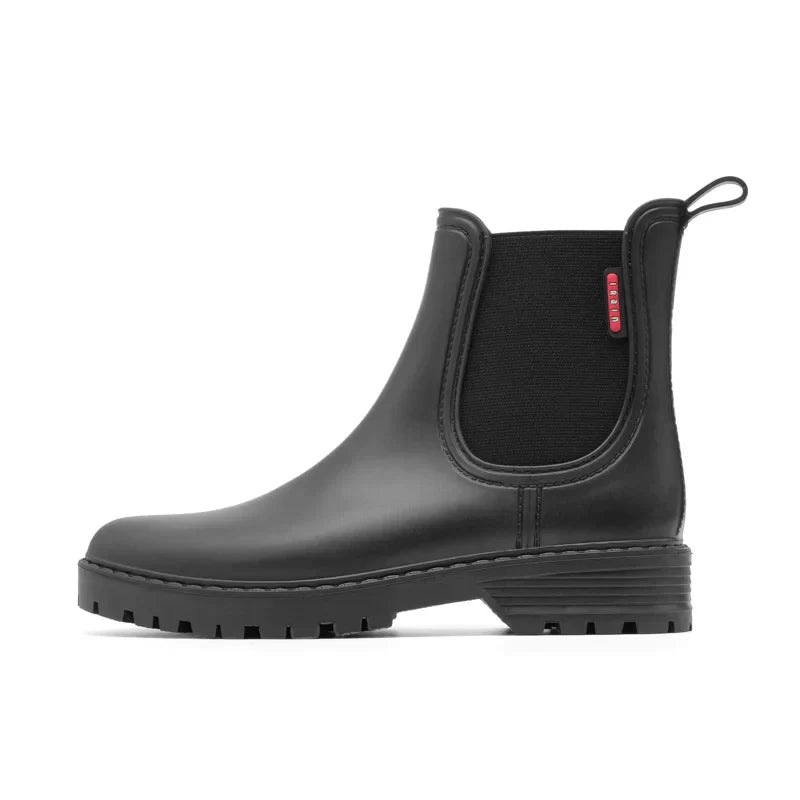 Women's Chelsea Waterproof Rain Boots - Slip-Resistant Rubber Sole for All-Weather Comfort