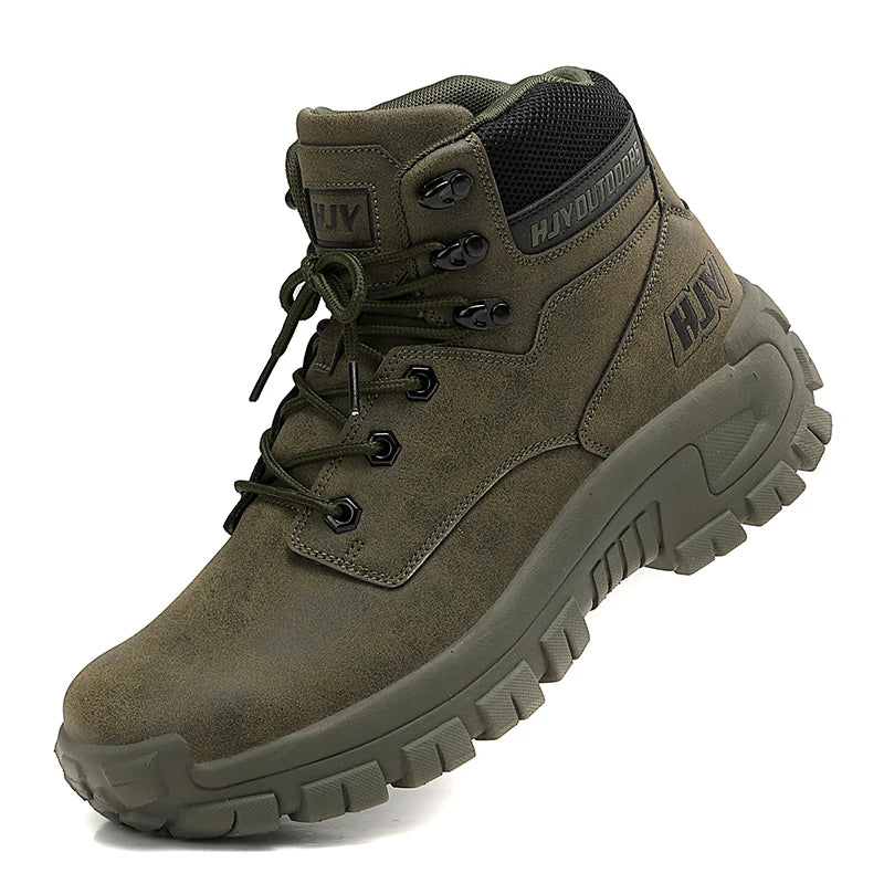 Men's High-Top Non-Slip Hiking Boots | Durable Outdoor Work Footwear for All Terrain