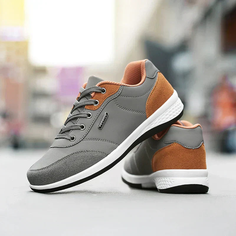Men's Casual Lace-Up Shoes with Stylish Contrast Panel Design | Comfortable Everyday Footwear