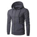 Men's Slim Fit Zip-Up Sport Hoodie with Adjustable Drawstring Hood - Perfect for Active Lifestyle