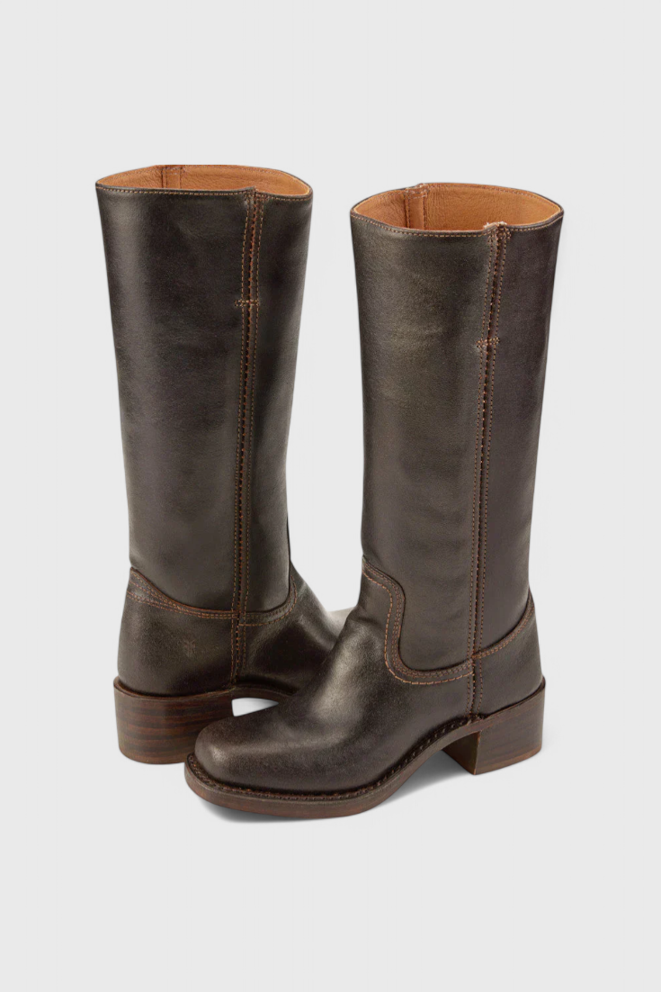 Stylish Women's Knee High Boots with Stacked Heel & Classic Round Toe - Perfect for Every Occasion