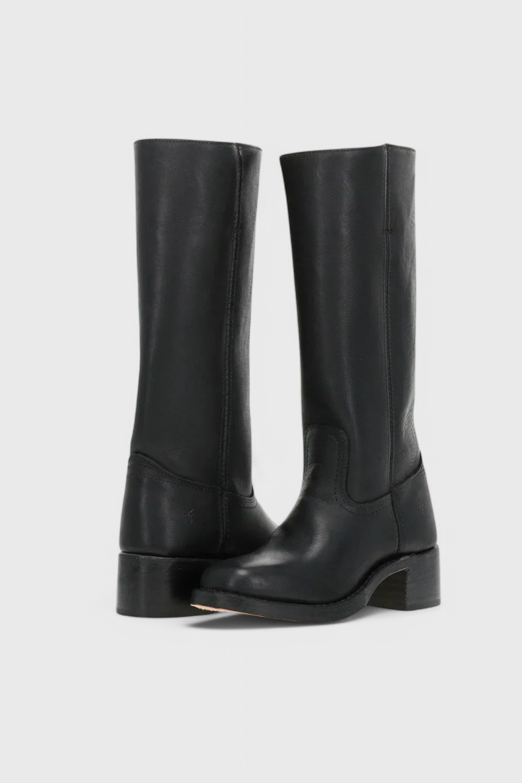 Stylish Women's Knee High Boots with Stacked Heel & Classic Round Toe - Perfect for Every Occasion