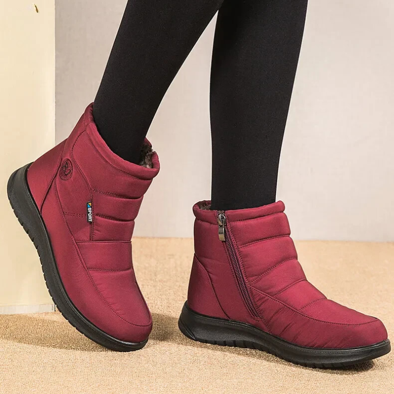 Women's Quilted Winter Ankle Boots with Cozy Fur Lining & Non-Slip Sole for Ultimate Comfort and Warmth