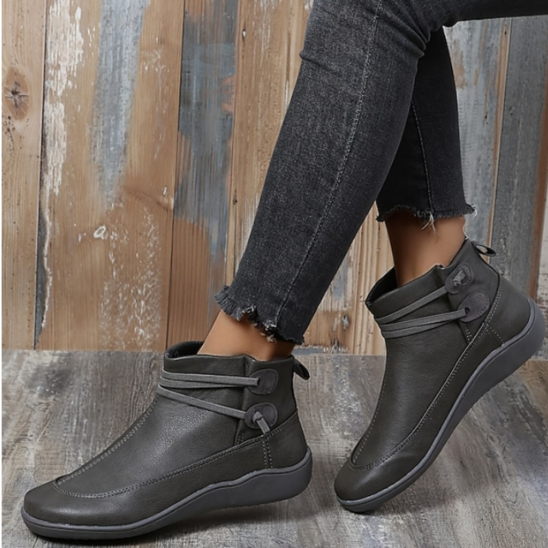 Women's Waterproof Ankle Boots with Adjustable Straps & Comfort Sole - Stylish & Durable Footwear for All Weather