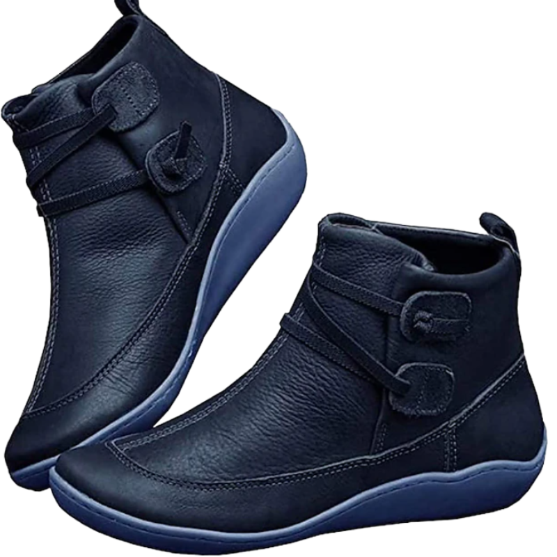 Women's Waterproof Ankle Boots with Adjustable Straps & Comfort Sole - Stylish & Durable Footwear for All Weather