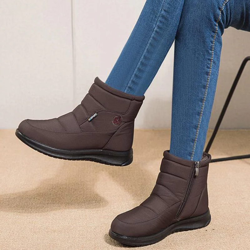 Women's Quilted Winter Ankle Boots with Cozy Fur Lining & Non-Slip Sole for Ultimate Comfort and Warmth