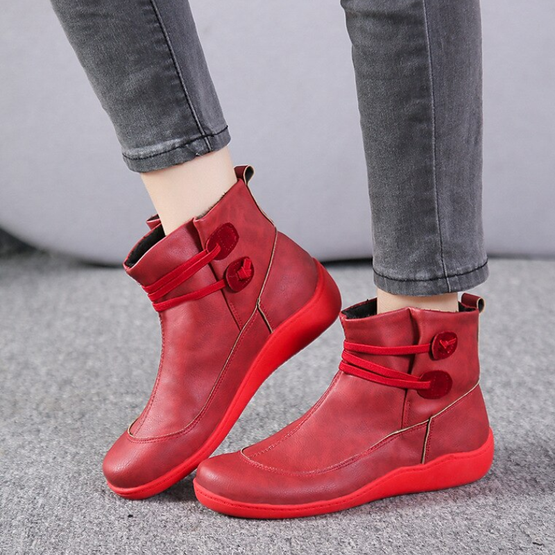 Women's Waterproof Ankle Boots with Adjustable Straps & Comfort Sole - Stylish & Durable Footwear for All Weather