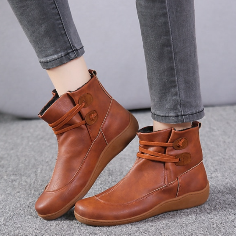 Women's Waterproof Ankle Boots with Adjustable Straps & Comfort Sole - Stylish & Durable Footwear for All Weather