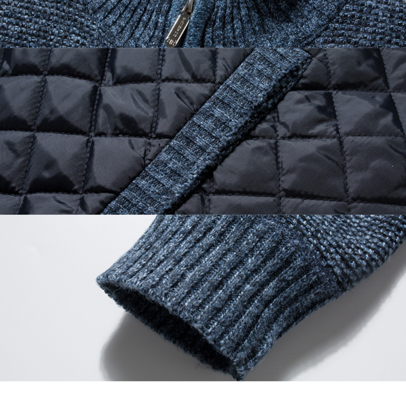 Men’s Quilted Knit Zip Jacket