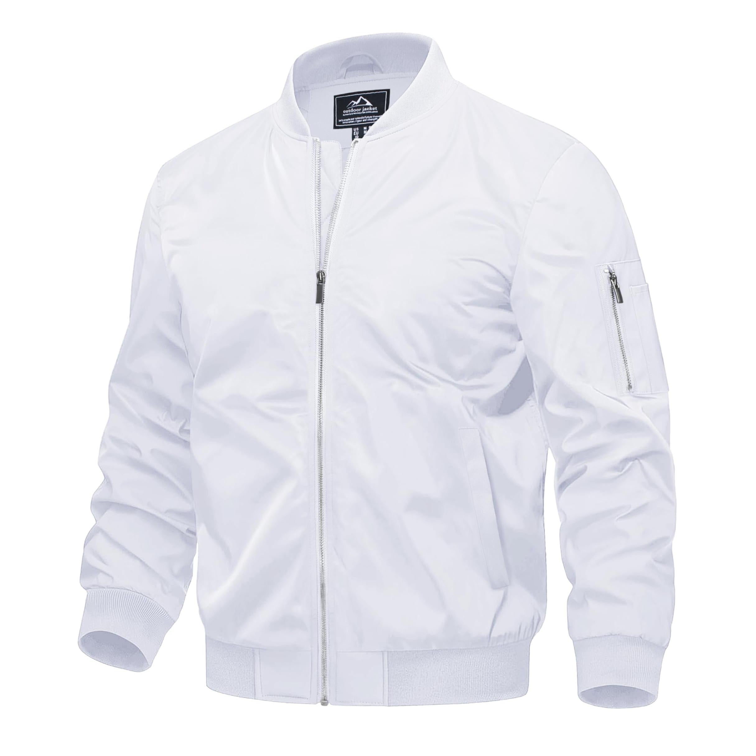 Men's Quilted Windproof Bomber Jacket with Pockets - Stylish & Durable Outerwear for All Seasons