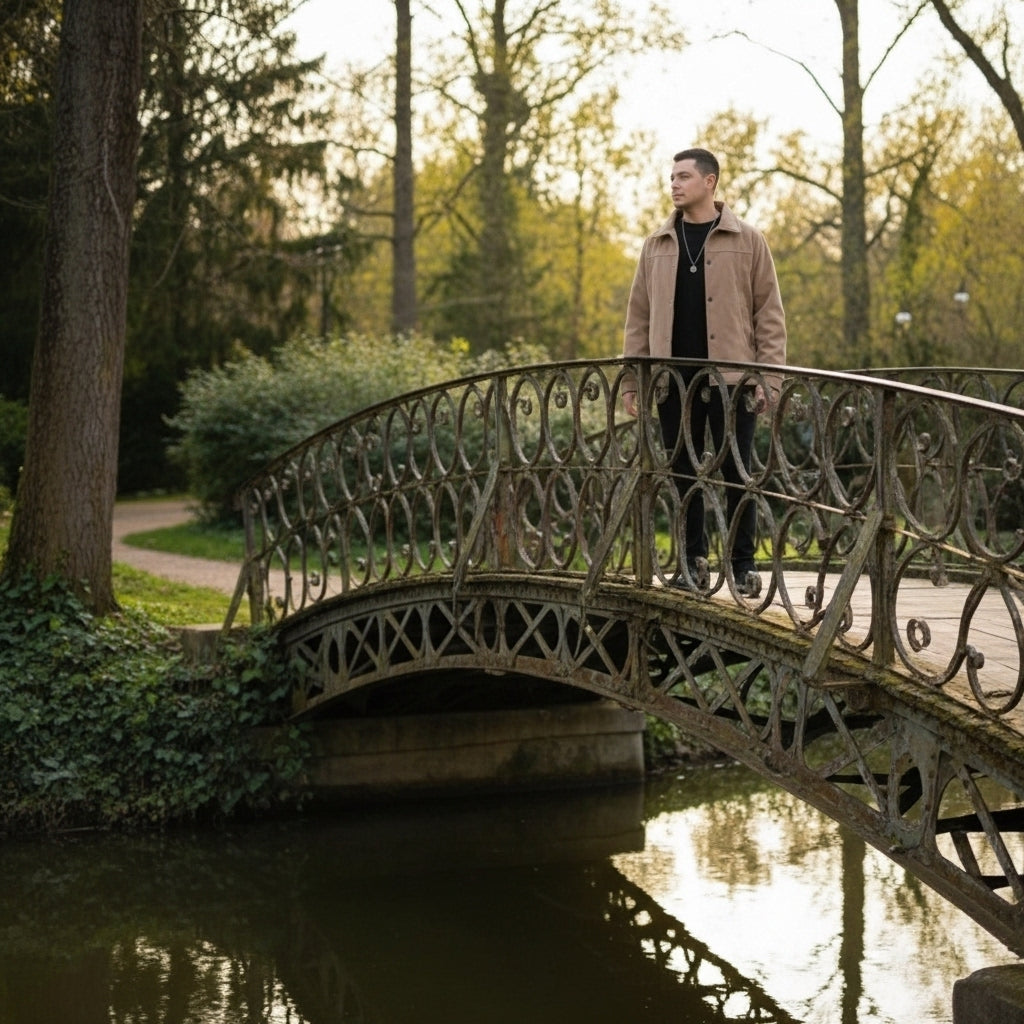 Stylish Remy Beige Suede Trucker Jacket