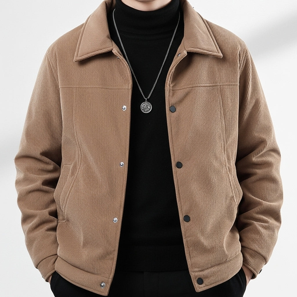 Stylish Remy Beige Suede Trucker Jacket