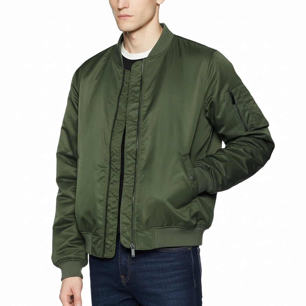 Bomber Flight Jacket Windproof Water Resistant MA-1 Air Force Army Vintage Pilot Motorcycle Baseball Uniform Workwear Jackets