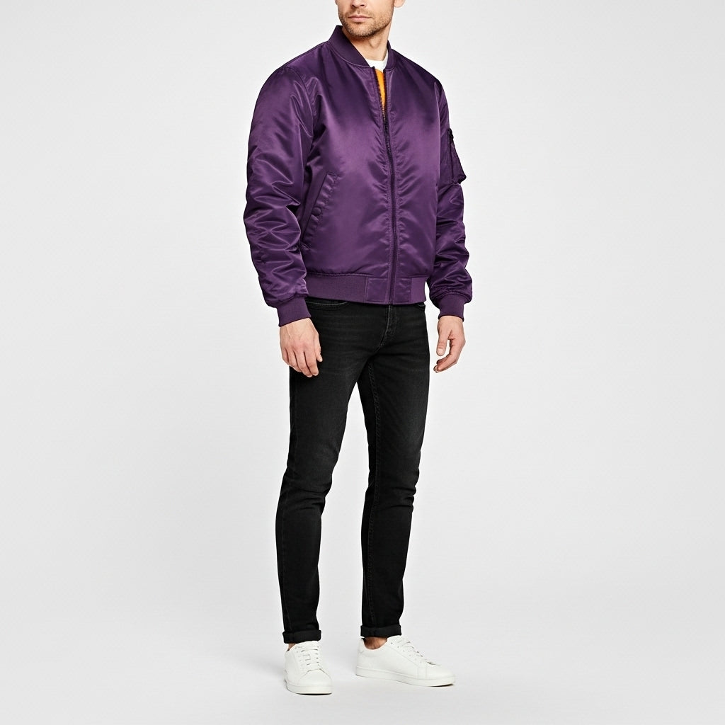 Bomber Flight Jacket Windproof Water Resistant MA-1 Air Force Army Vintage Pilot Motorcycle Baseball Uniform Workwear Jackets