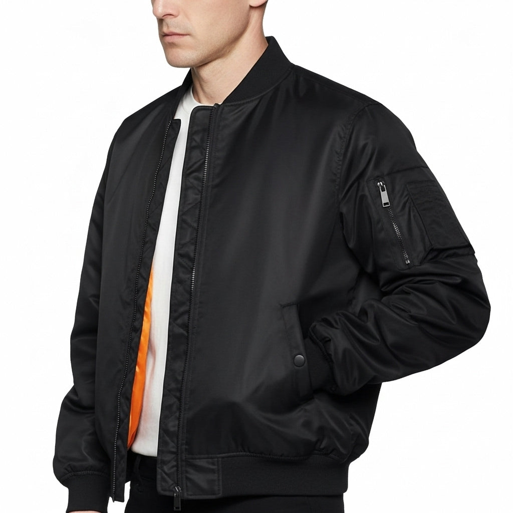 Bomber Flight Jacket Windproof Water Resistant MA-1 Air Force Army Vintage Pilot Motorcycle Baseball Uniform Workwear Jackets