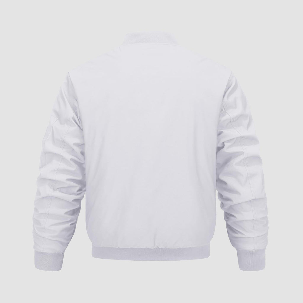 Men's Quilted Windproof Bomber Jacket with Pockets - Stylish & Durable Outerwear for All Seasons