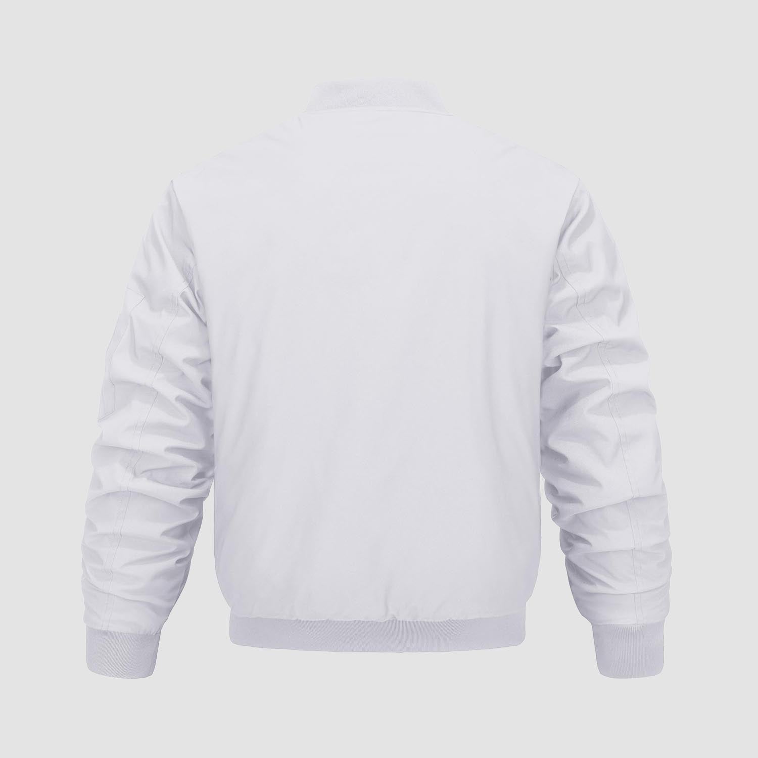 Men's Quilted Windproof Bomber Jacket with Pockets - Stylish & Durable Outerwear for All Seasons