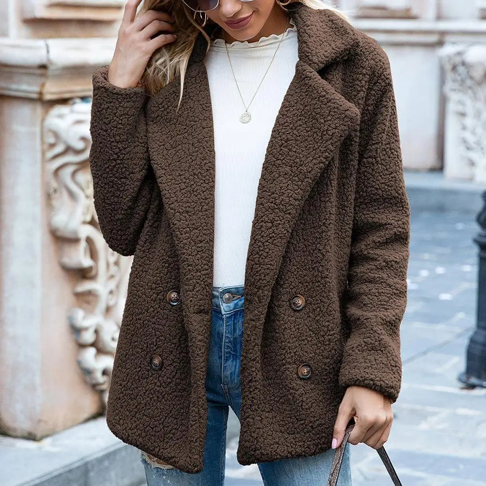 Cozy Women's Teddy Coat - Stylish Winter Outerwear for Ultimate Warmth