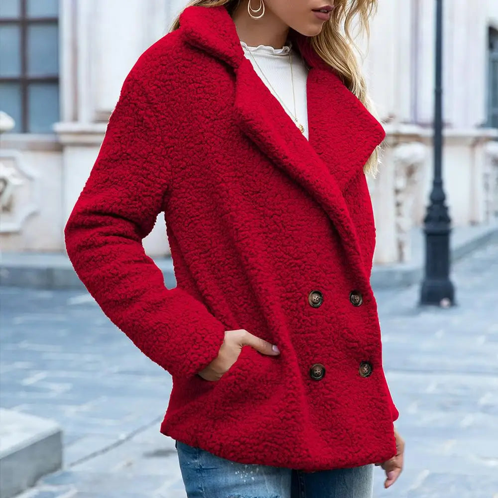 Cozy Women's Teddy Coat - Stylish Winter Outerwear for Ultimate Warmth