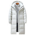 Adrian Men's Long Hooded Down Puffer Jacket - Ultimate Winter Warmth & Style
