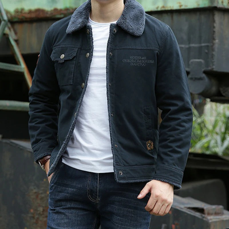 AeroGuard Men's Versatile Comfort Jacket: Structured Warmth, Mobility, and Style