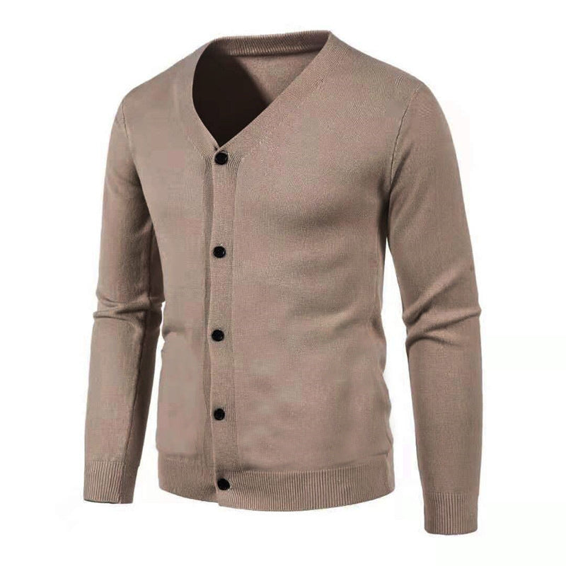 Cotton V-Neck Button Cardigan