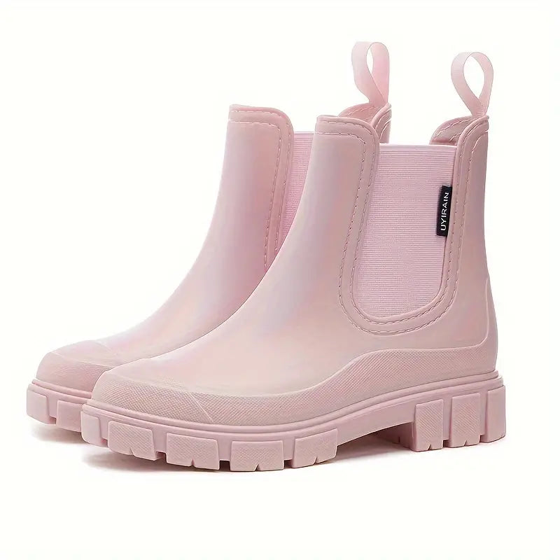 Women's Waterproof Rain Boots - Slip-Resistant Lug Sole for Ultimate Traction & Comfort