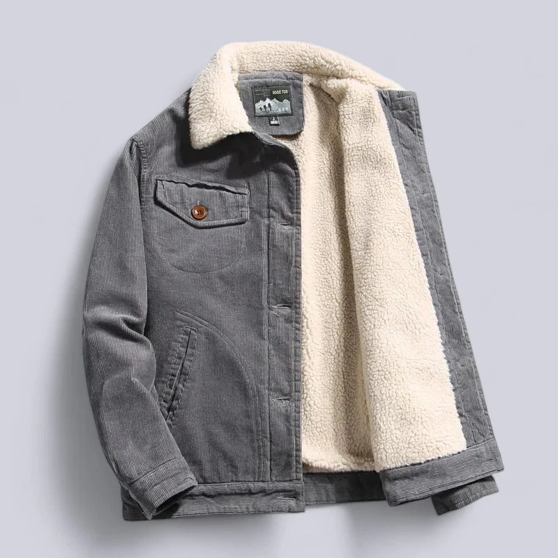 Durable Men's Canyon Corduroy Jacket: Warm Fleece Lined, Multi-Pocket, Versatile Outerwear