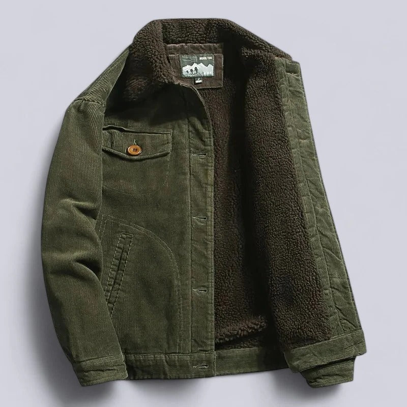Durable Men's Canyon Corduroy Jacket: Warm Fleece Lined, Multi-Pocket, Versatile Outerwear
