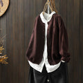 Cozy Women's Oversized Knit Cardigan with Pockets & Button Front - Perfect for Layering