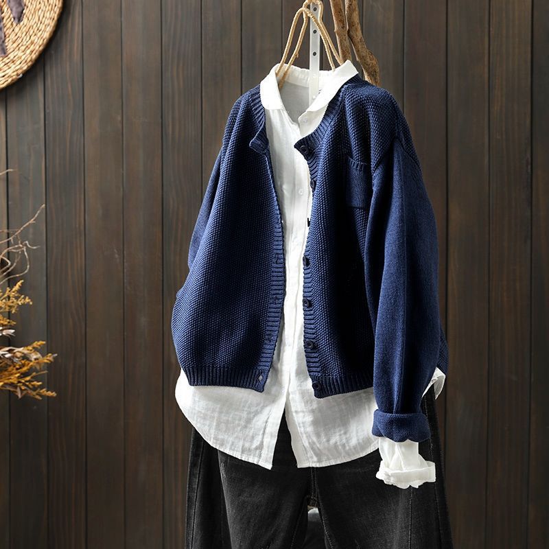 Cozy Women's Oversized Knit Cardigan with Pockets & Button Front - Perfect for Layering