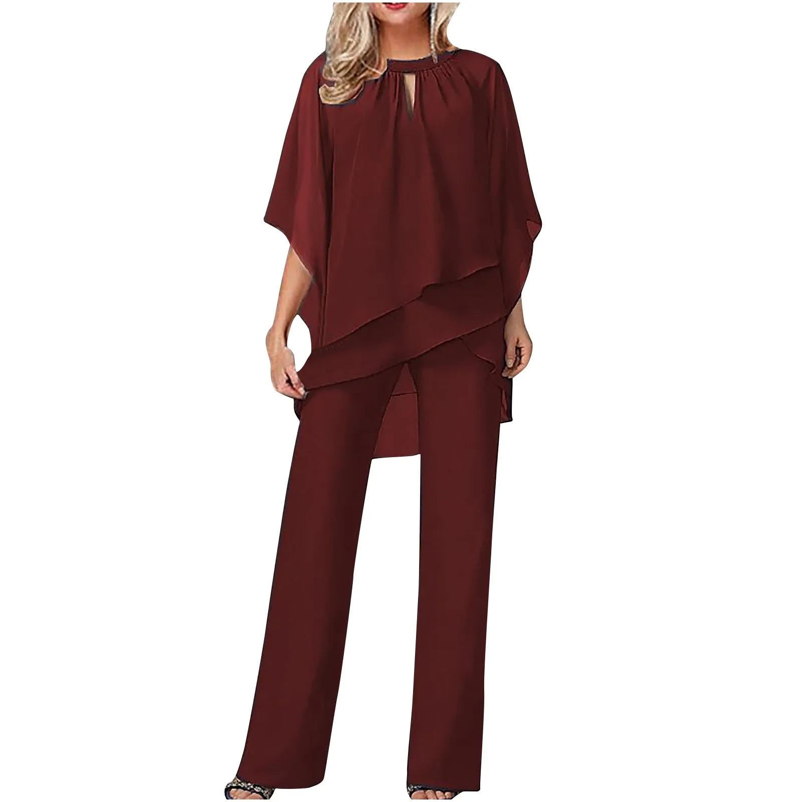 Chiffon Pantsuit Set