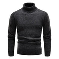 Men's Slim Fit Turtleneck Jumper - Classic Ribbed Collar, Stylish Knit Sweater for Casual & Formal Wear