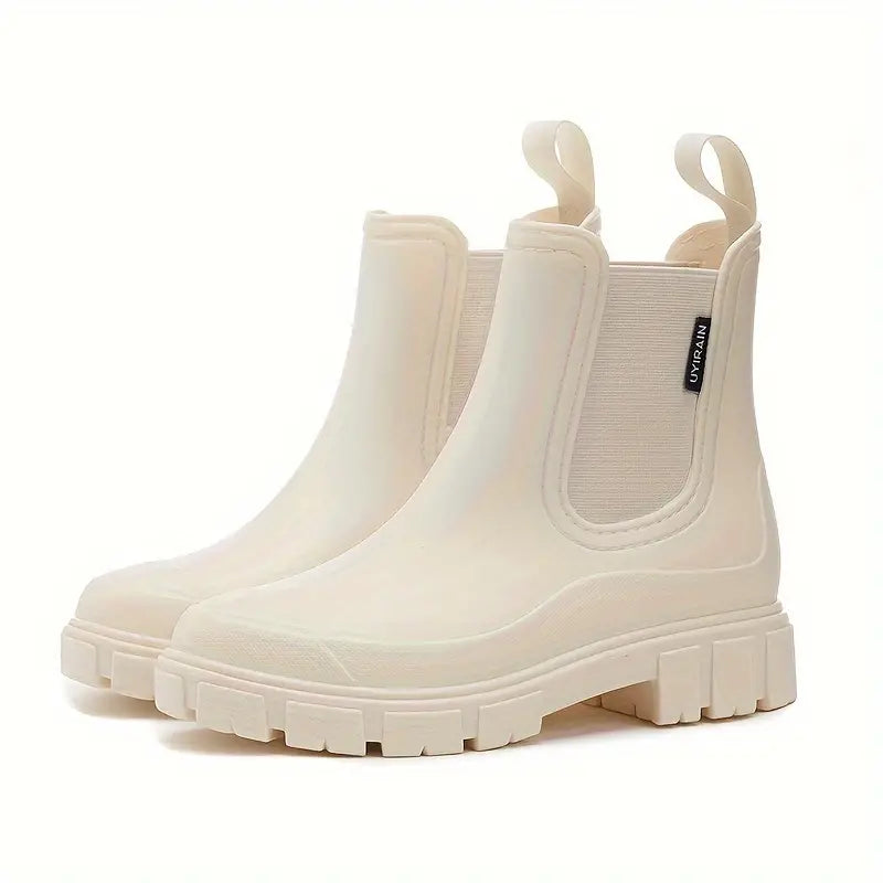 Women's Waterproof Rain Boots - Slip-Resistant Lug Sole for Ultimate Traction & Comfort
