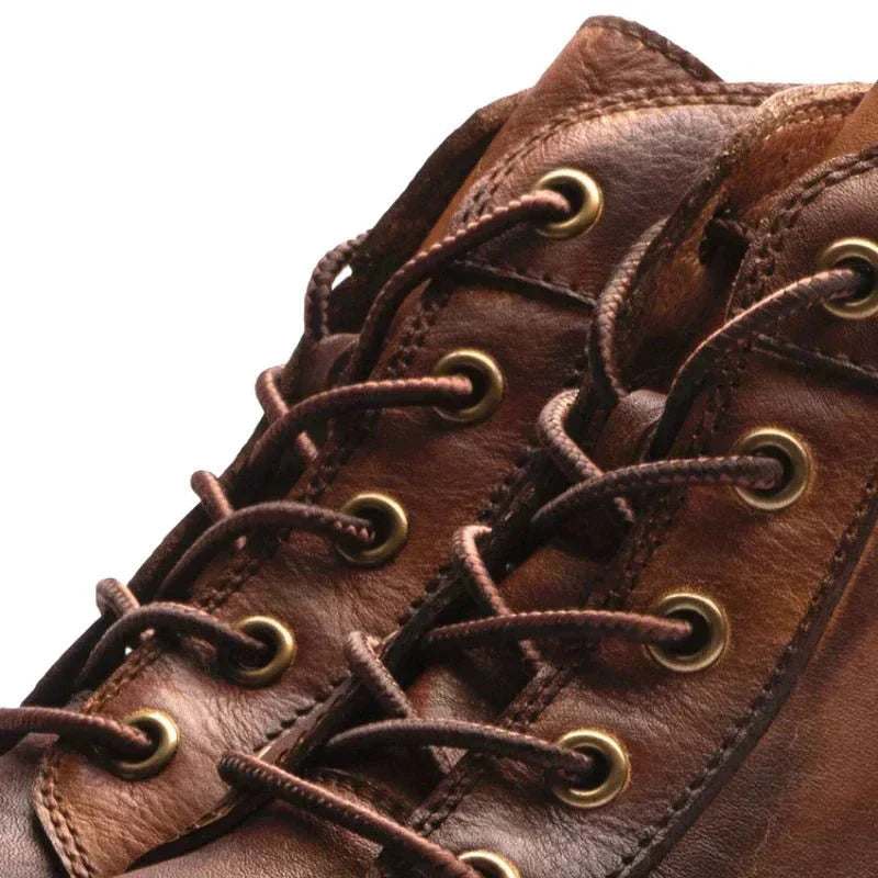 Men's Vintage Lace-Up Ankle Boots - Classic Rugged Design for Timeless Style and Durability