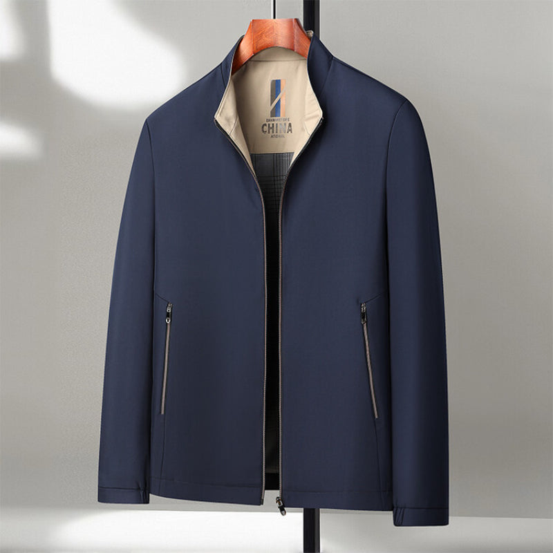 Graham Men's Stylish Stand-Collar Jacket: Windproof, Warm, Versatile for Autumn Winter