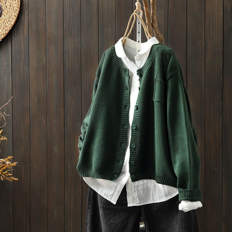 Cozy Women's Oversized Knit Cardigan with Pockets & Button Front - Perfect for Layering