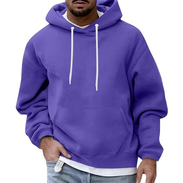 Comfortable Men's Loose Fit Hoodie with Pockets - Multi-Color Options