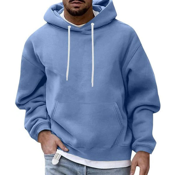 Comfortable Men's Loose Fit Hoodie with Pockets - Multi-Color Options